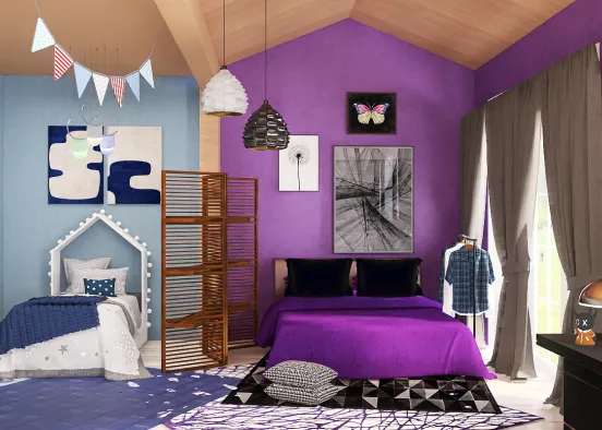Roommates’ Bedroom  Design Rendering