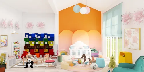 Rainbow baby girl bedroom 