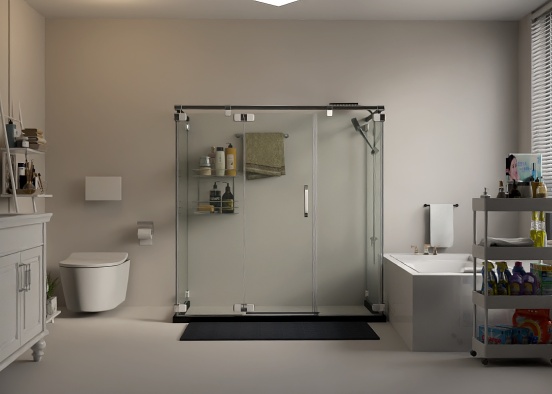 Modern day bathroom Design Rendering