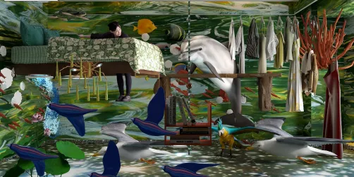 The birds swim, the fish fly, we hang on!