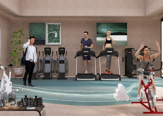Try the best gym equipment  Design Rendering