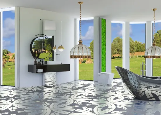 # Toilet livingroom Renderização de Design