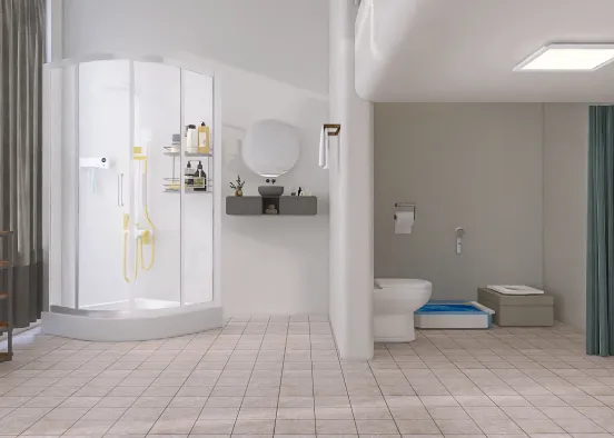simple bathroom  Design Rendering