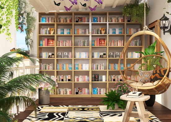 Nature Inspired Reading Corner Design Rendering
