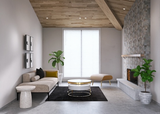 Sun Light Living room Design Rendering