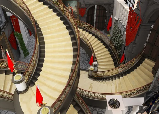 # Hogwarts staircase ✨🧙🏻 Renderização de Design
