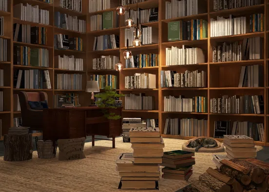 My library Design Rendering