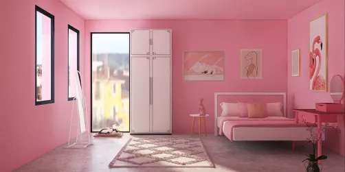Here's A Room For A Girl That Likes Pink :)