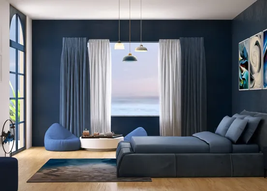 Blue Sea-View themed Design Rendering
