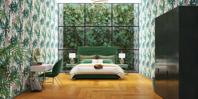 A green Bedroom