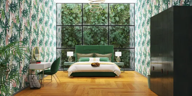 A green Bedroom