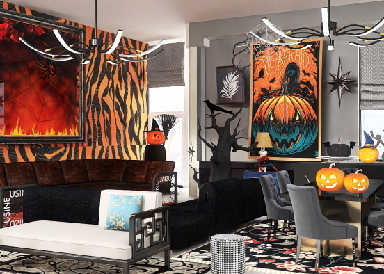 Ambiente temático Halloween 🎃  Design Rendering