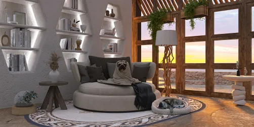 A cozy corner for our pets to nap and relax