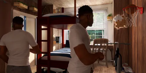 Industrial Twin bedroom 