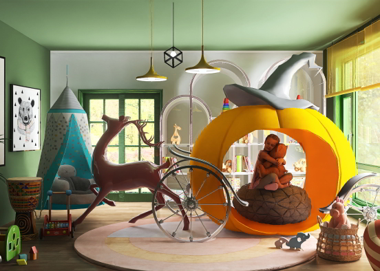 Children's Dream Room Design Rendering