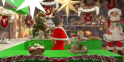 Mr.& Mrs. Santa starting their baking