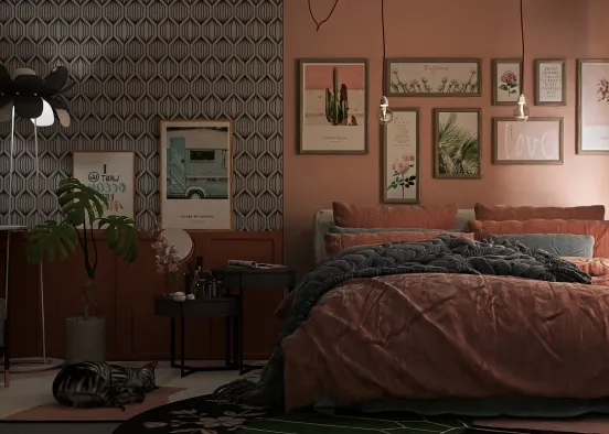 # room for a young, single girl👩🏼 Визуализация дизайна