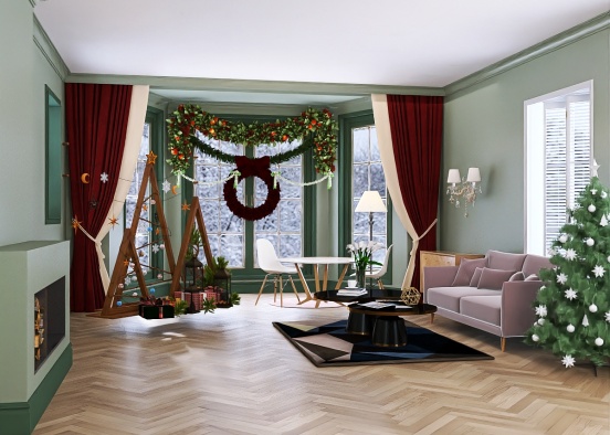 a ready for Christmas home ❄️❄️ Design Rendering