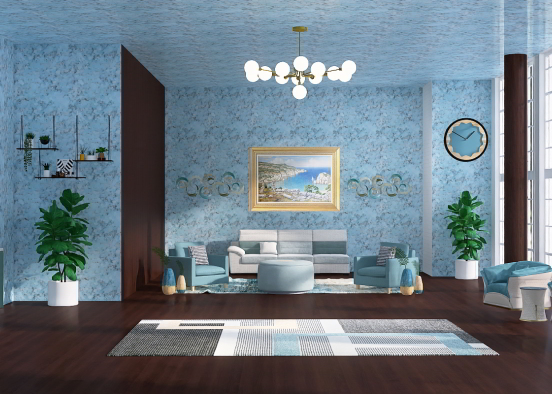 Modern living room  Design Rendering