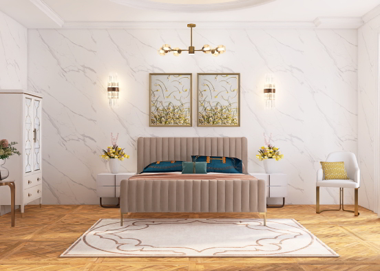 A Fallon Carrington inspired Bedroom Design Rendering