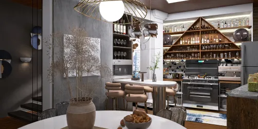 Industrial Open Kitchen 