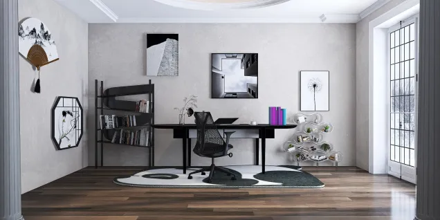 Black and White Office 