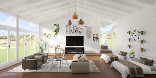 Modern Farmhouse Hotel Room