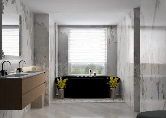# Salle de bain moderne  Renderização de Design
