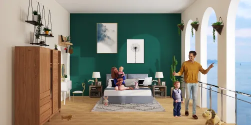 Coastal master bedroom 