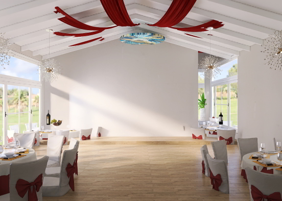 Wedding reception area  Design Rendering
