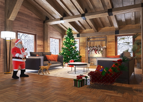 Christmas cabin Design Rendering