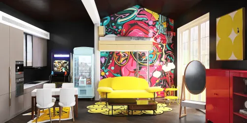 A small studio apartment..