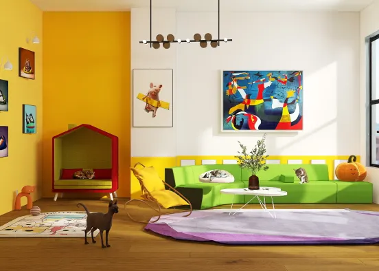 # Living room Renderização de Design