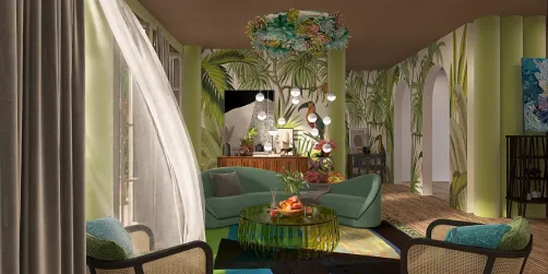 Tropical living room