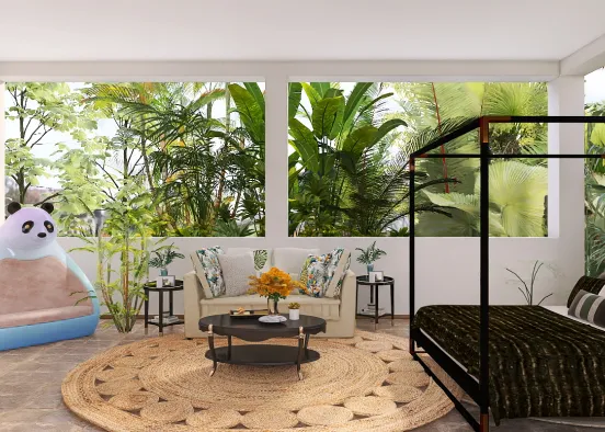 Tropical bedroom/living space Design Rendering