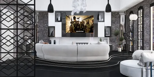 Comfortable living room 🤍🖤🤍