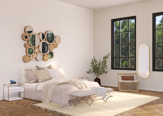Scandinavian Bedroom Design Rendering