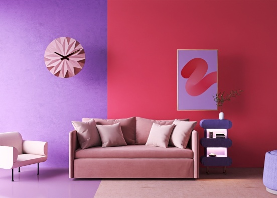 Pink and purple dual colour Design Rendering