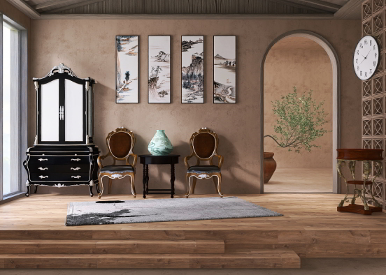 Traditional Chinese interior  Design Rendering