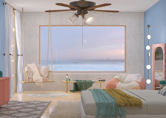 Sunset Bliss Bedroom Design Rendering