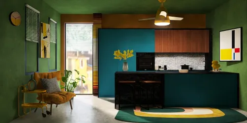 Green&Yellow kitchen