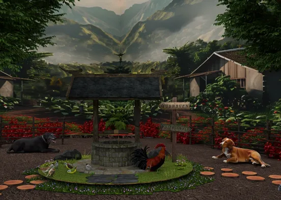 # Pastoral Serenity Haven Renderização de Design