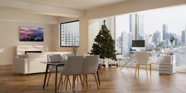 Cozy Christmas living room