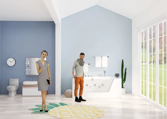Une salle de bains 🧼 pour shana et… Design Rendering