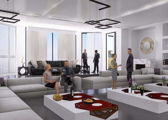 The Professional Lounge Party Design Rendering