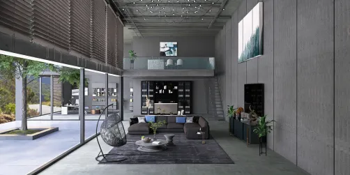 Sala con espacio abierto 