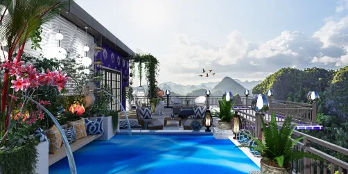 Relaxing in majestic views