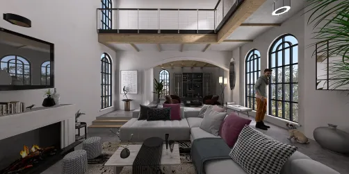 Sunken living room - loved creating this one 😊