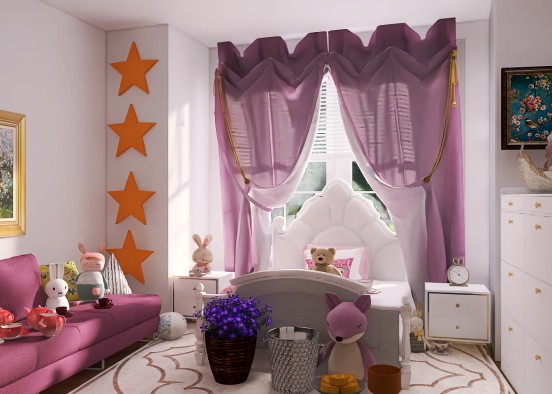Purple princess room! Design Rendering