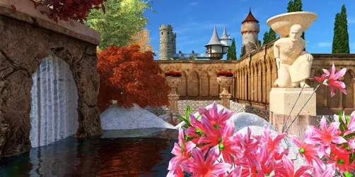paisaje medieval 💙💚🌿🫅🍄🪻